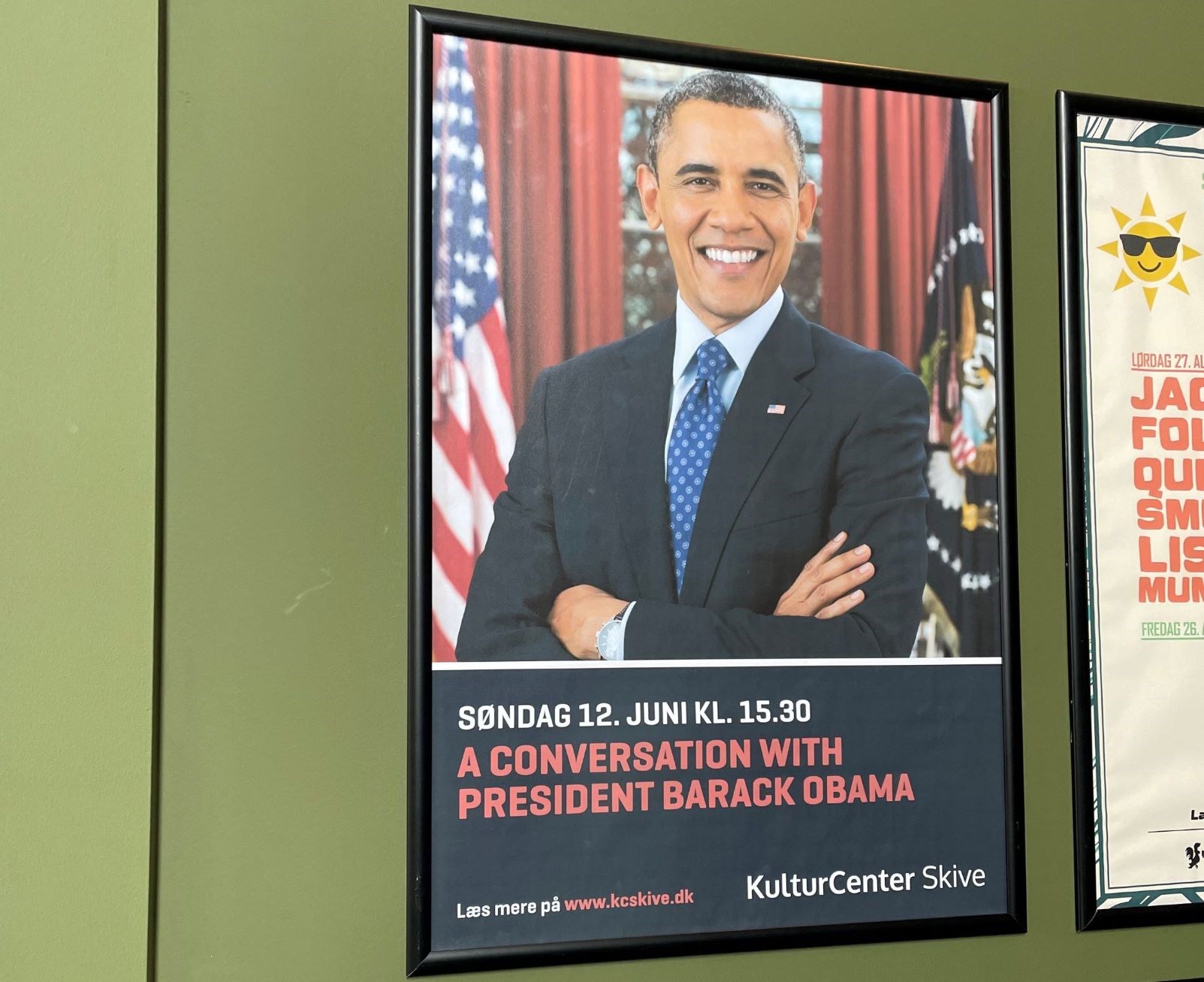 Plakat med et portræt af Barack Obama